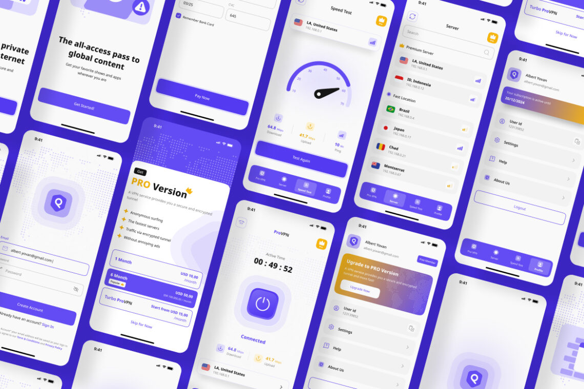 VPN Application Mobile UI KIT-2