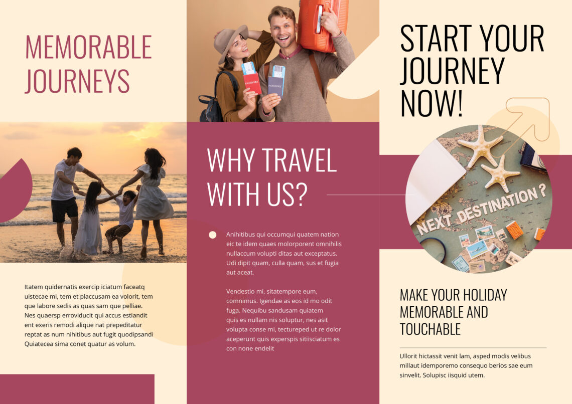 Deep Rose Travel Agency Trifold Brochure-1