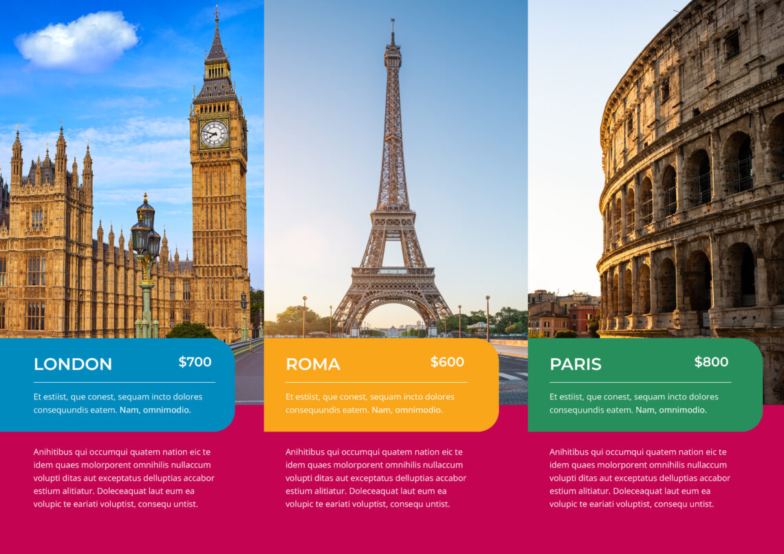 Red Travel Agency Business Trifold Brochure-2