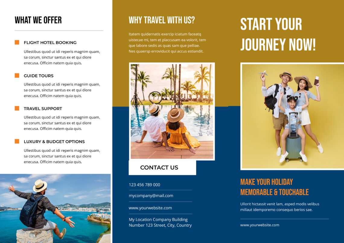 Golden Brown Travel Agency Trifold Brochure-1