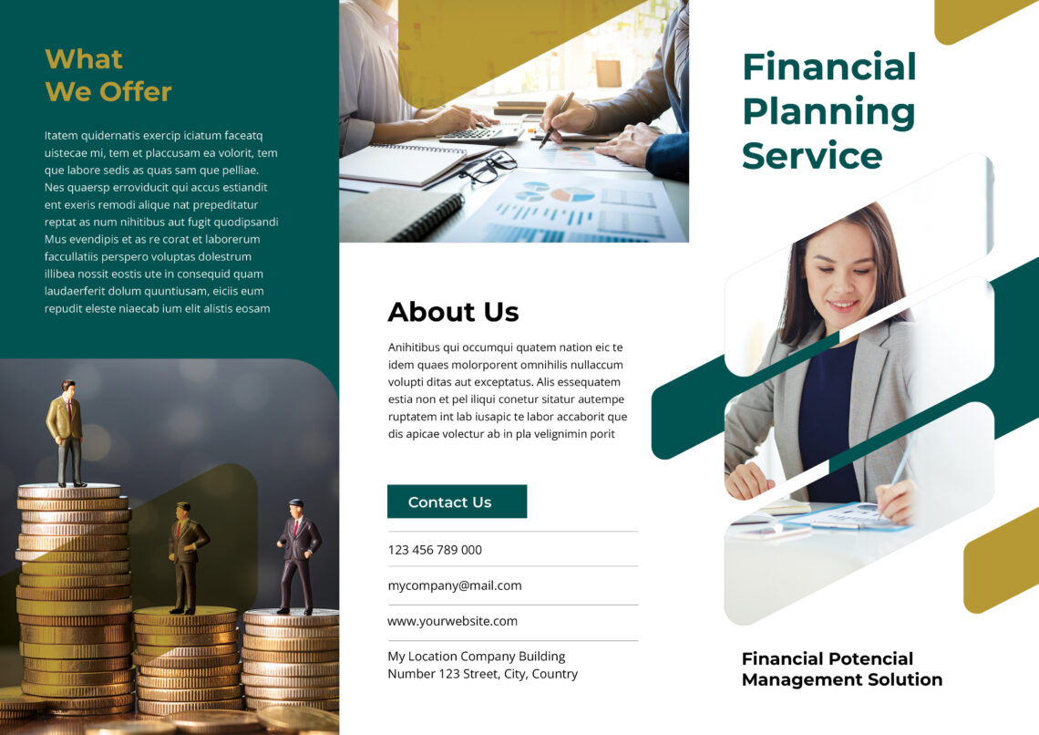 White Green Financial Planning Service Trifold Brochure-1