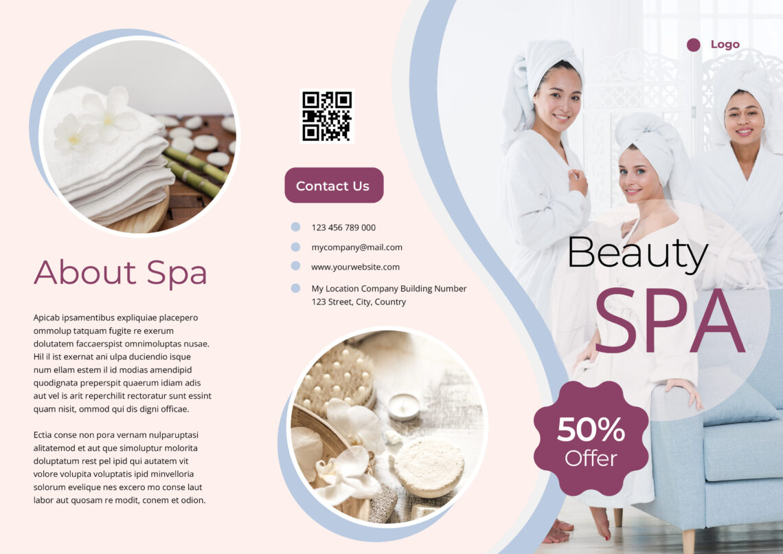 Pink Beauty Spa Trifold Brochure-1